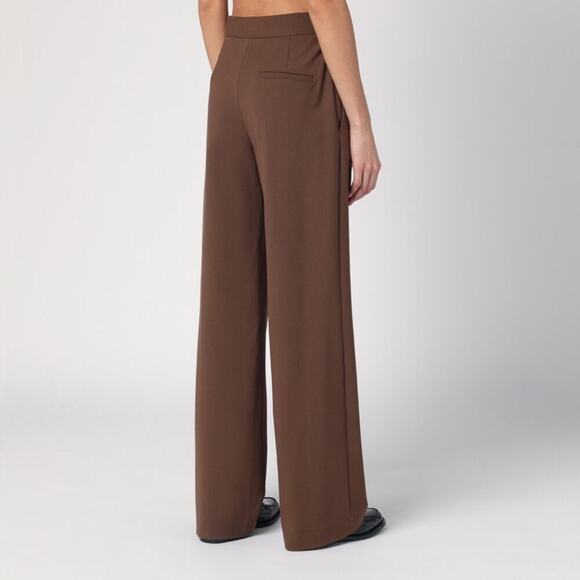 NWT Loulou Studio Brown Wide Leg Wool Blend Dark Academia Trouser Pants Size XL - Picture 2 of 12